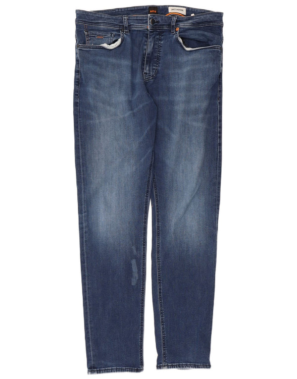Hugo Boss Dame Soft Motion Slim Jeans W36 L34 Blå Bomuld