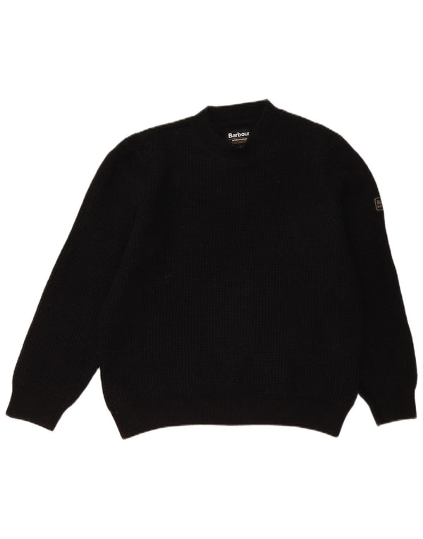 Barbour Dame Turtle Neck Jumper Sweater Medium Sort Uld