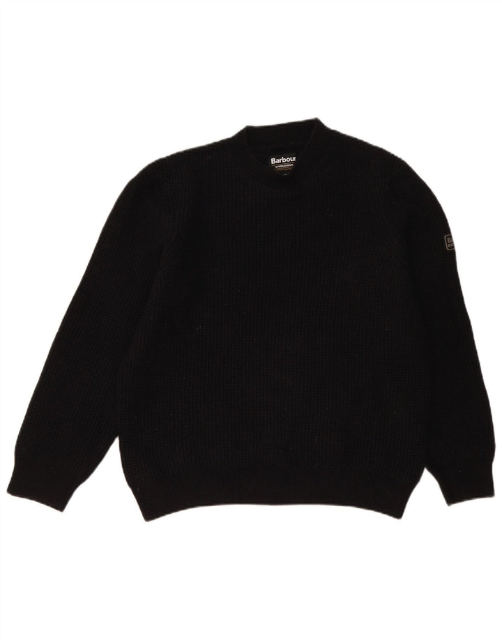 Barbour Dame Turtle Neck Jumper Sweater Medium Sort Uld