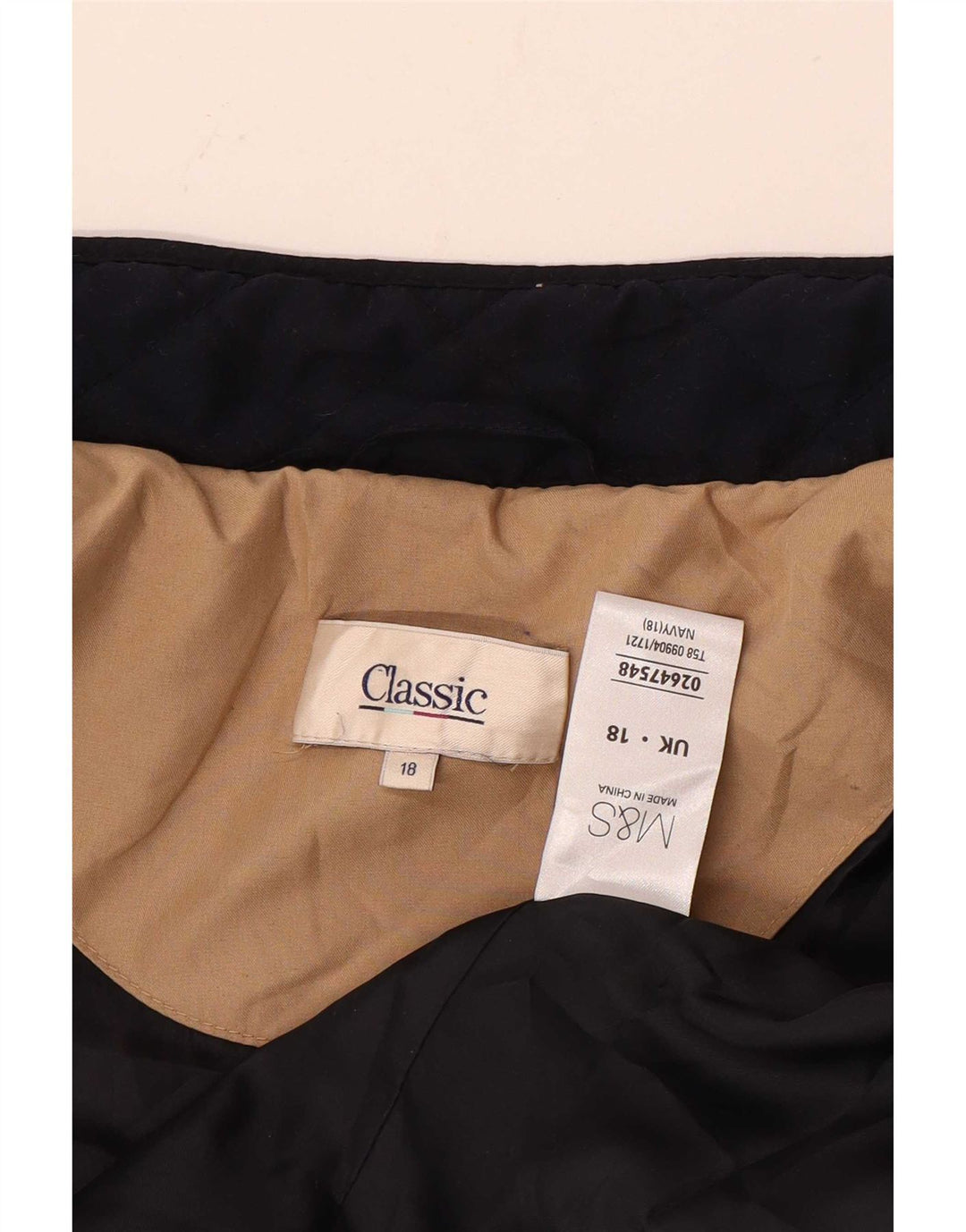 CLASSIC Dame quiltet jakke UK 18 XL Navy Blue Polyester
