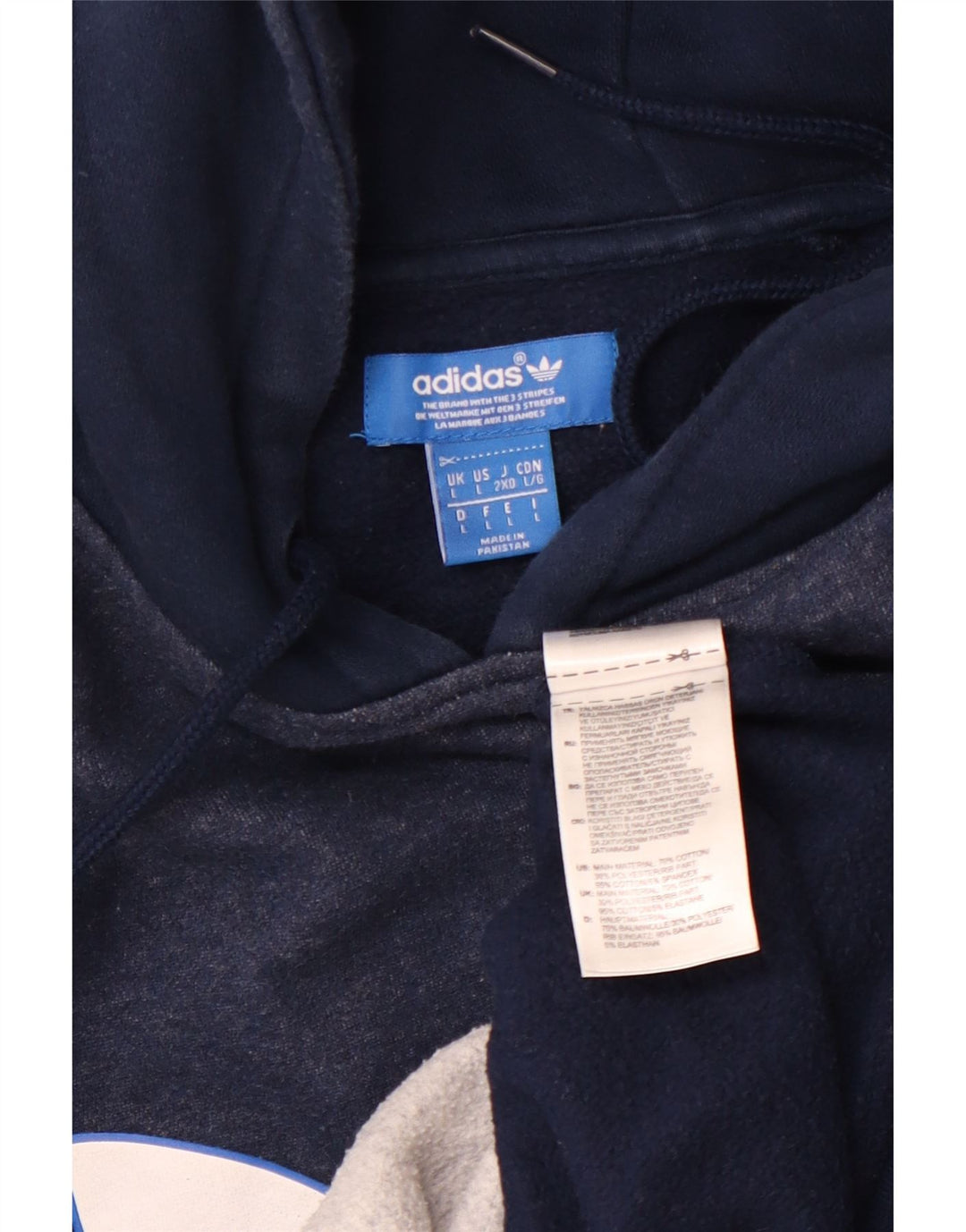 ADIDAS Grafisk hættetrøje til mænd Stor marineblå bomuld