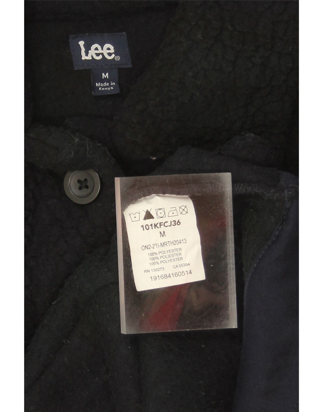 LEE Womens Oversized Fleece Jacket UK 14 Medium Black Polyester Vintage Lee and Second-Hand Lee from Messina Hembry 