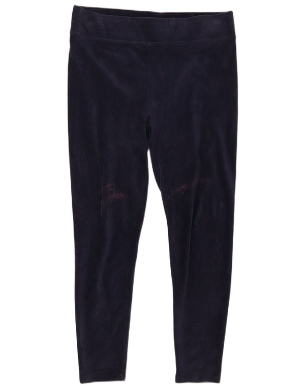 Marks & Spencer Womens Leggings UK 16 Large Navy Blue Cotton
