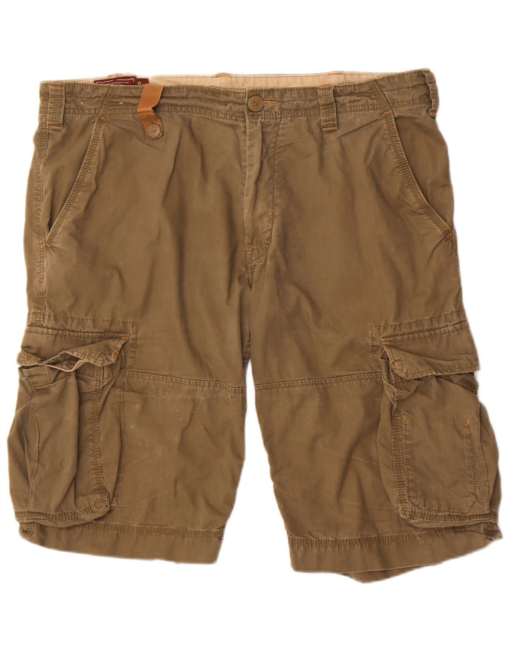Marlboro Classics Herre Cargo Shorts W38 XL Khaki Bomuld