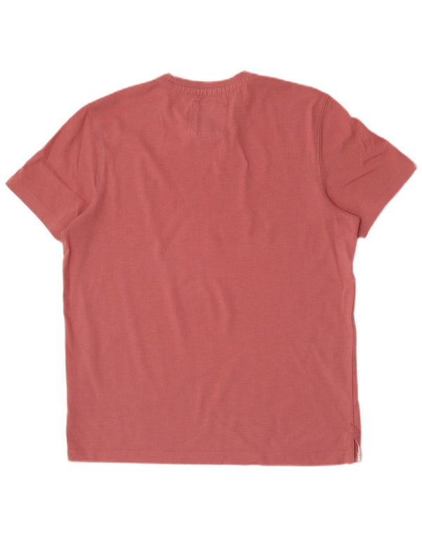 CREW CLOTHING Herre T-Shirt Top Medium Pink Bomuld