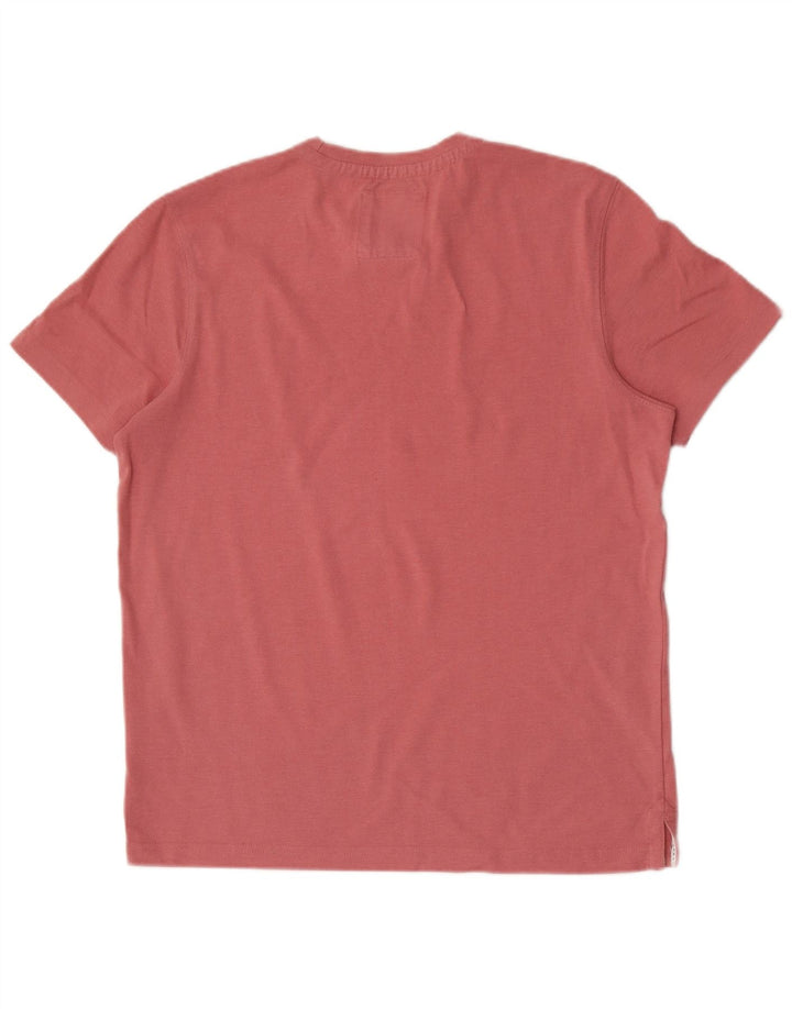 CREW CLOTHING Herre T-Shirt Top Medium Pink Bomuld