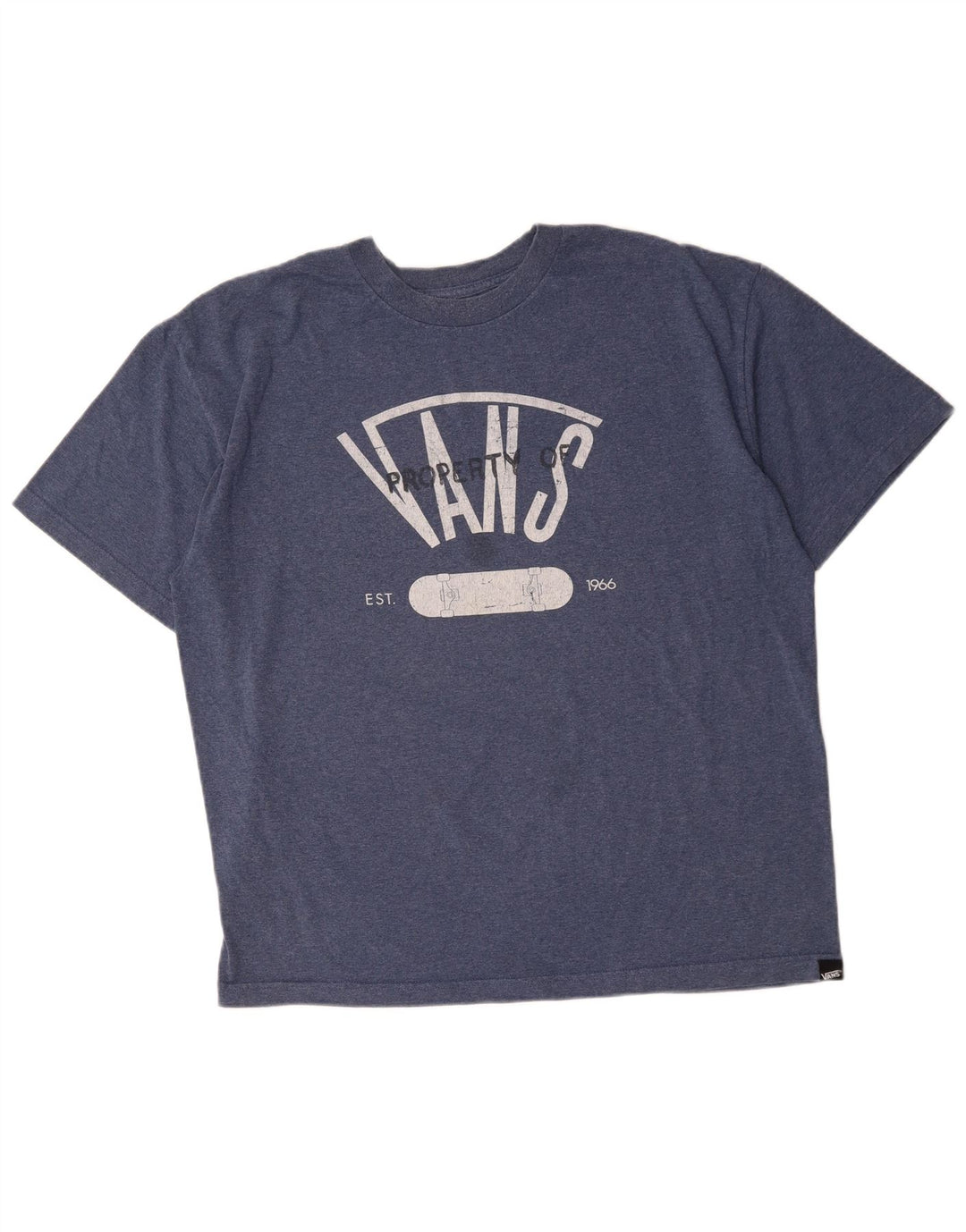 Vans Herre Grafisk T-Shirt Top XL Marineblå Bomuld