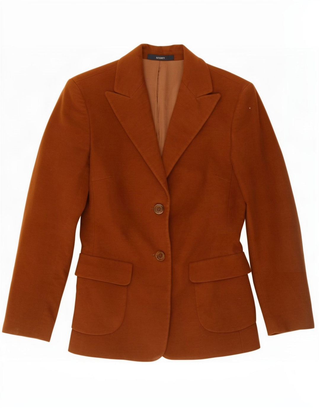 Seventy Dame 2-knaps Blazer Jacket IT 40 Small Brown Cotton