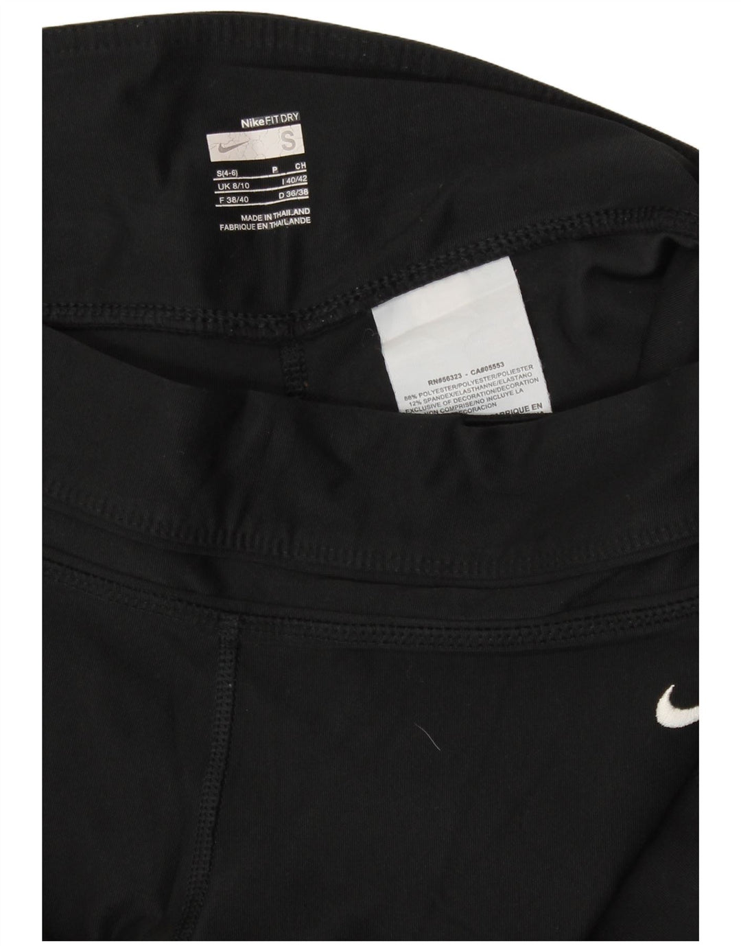 Nike Capri træningsdragtbukser til kvinder UK 8/10 Small Black Polyester