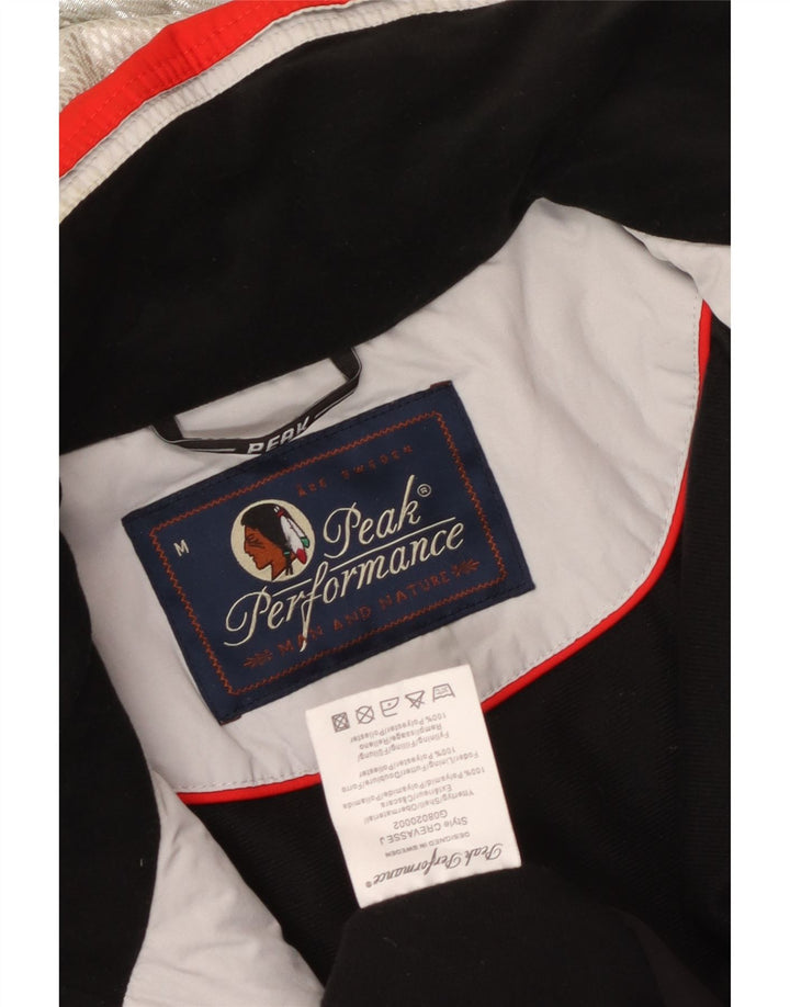 Peak Performance Herre Hætte Skijakke UK 38 Medium Rød Colourblock