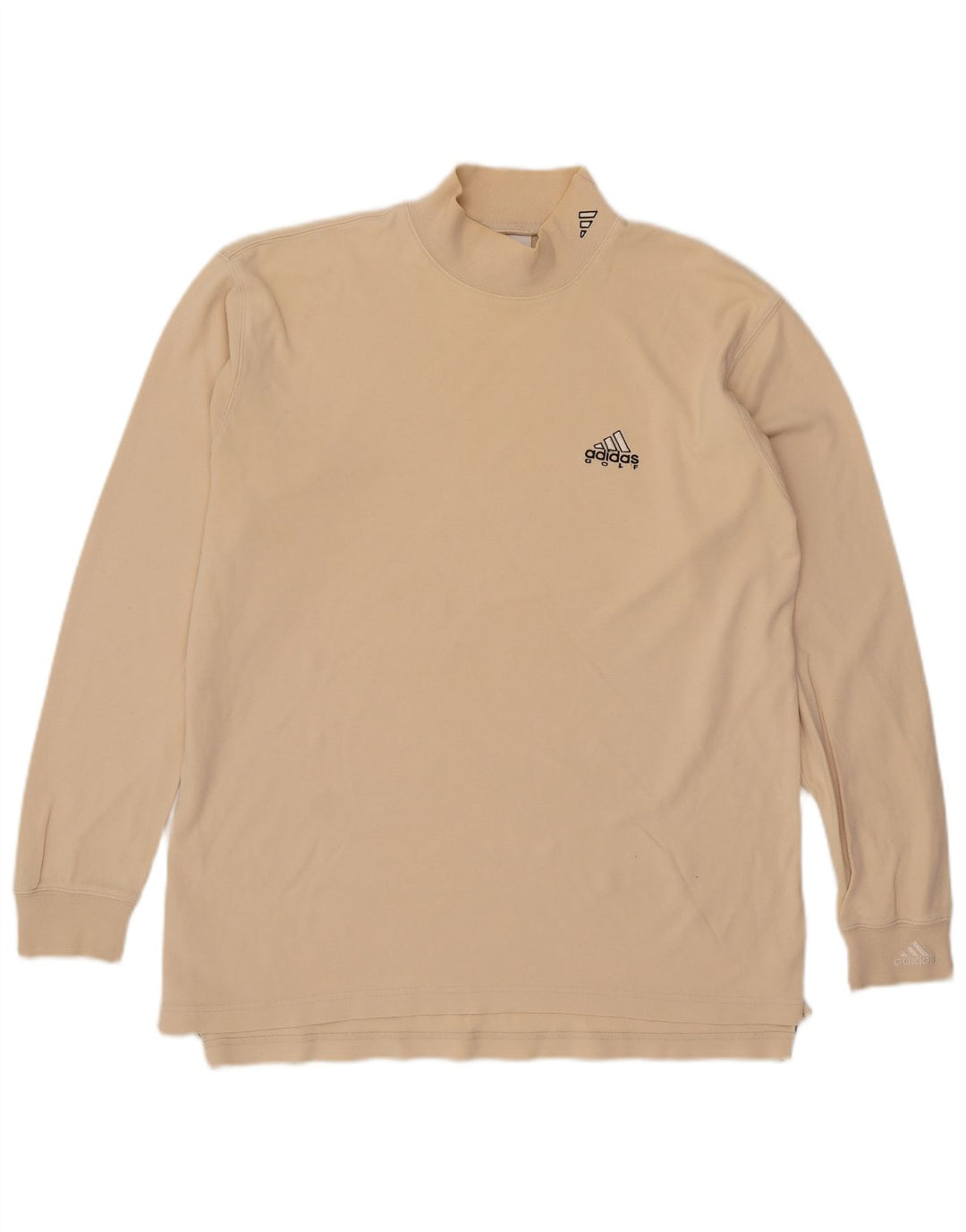 Adidas Herre Top Langærmet UK 38/40 Medium Beige Bomuld