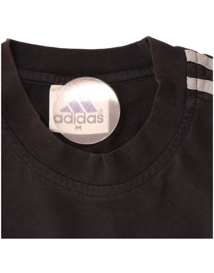 Adidas Herre T-Shirt Top Medium Sort Bomuld