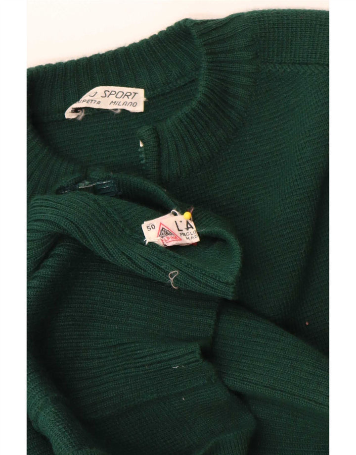 L'ALPINA Herre cardigan sweater IT 50 Medium Grøn