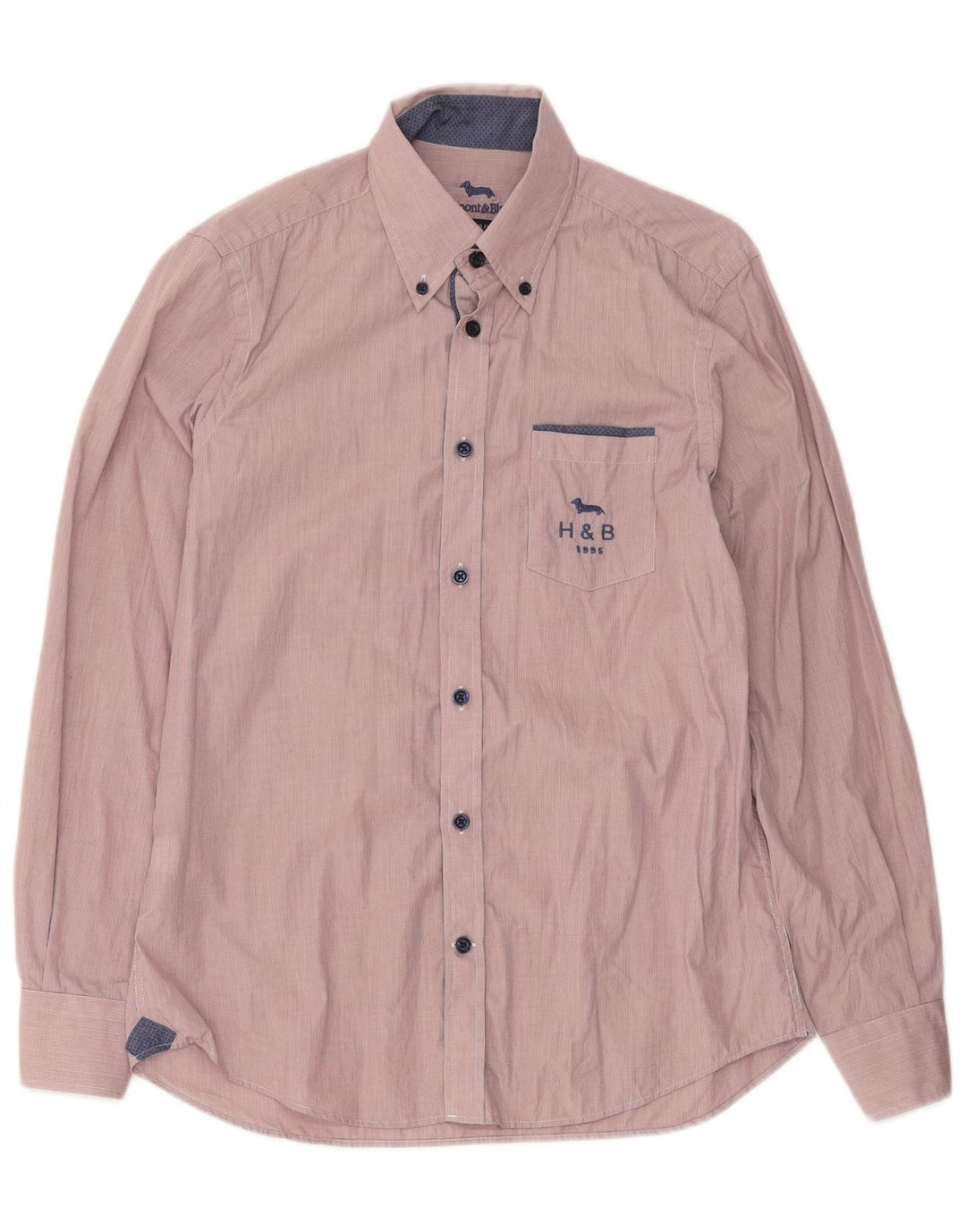 Harmont & Blaine Herre Regular Fit skjorte Lille pink nålestribet bomuld