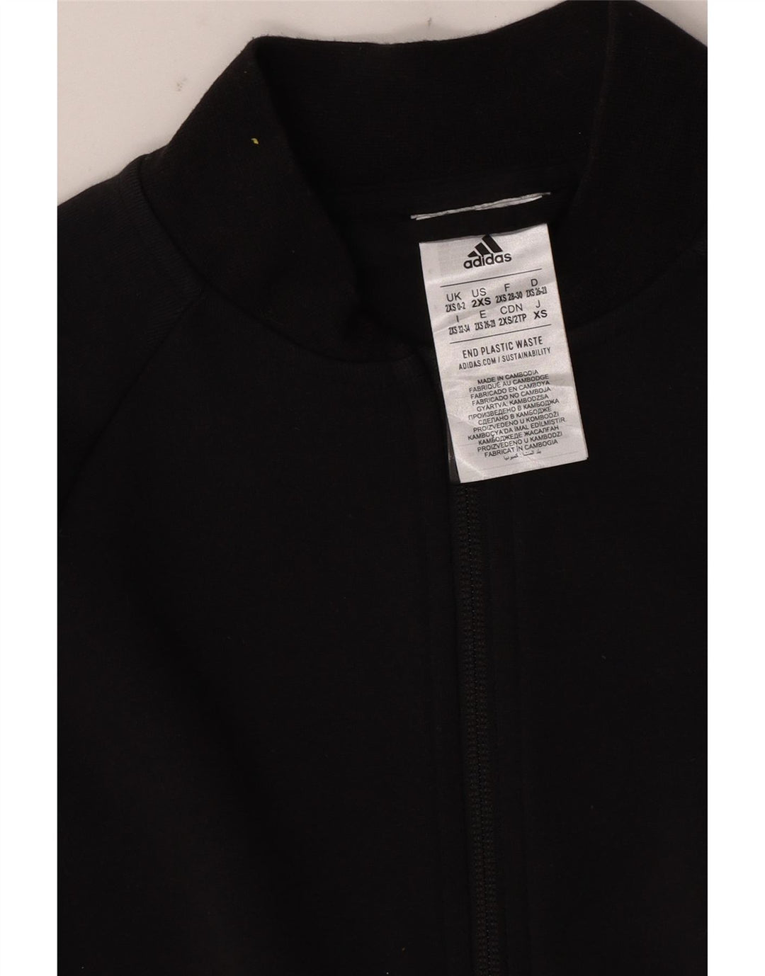 Adidas Womens Graphic Oversized Tracksuit Top Jacket UK 0/2 2XS Sort