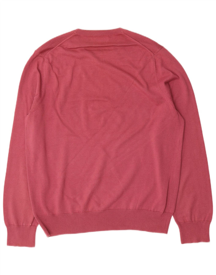 Marks & Spencer herre sweater med rund hals, stor rød bomuld