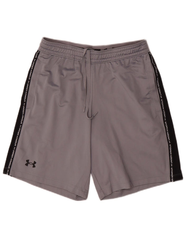 Under Armour Herre grafiske sportsshorts Medium Grå Colourblock Polyester