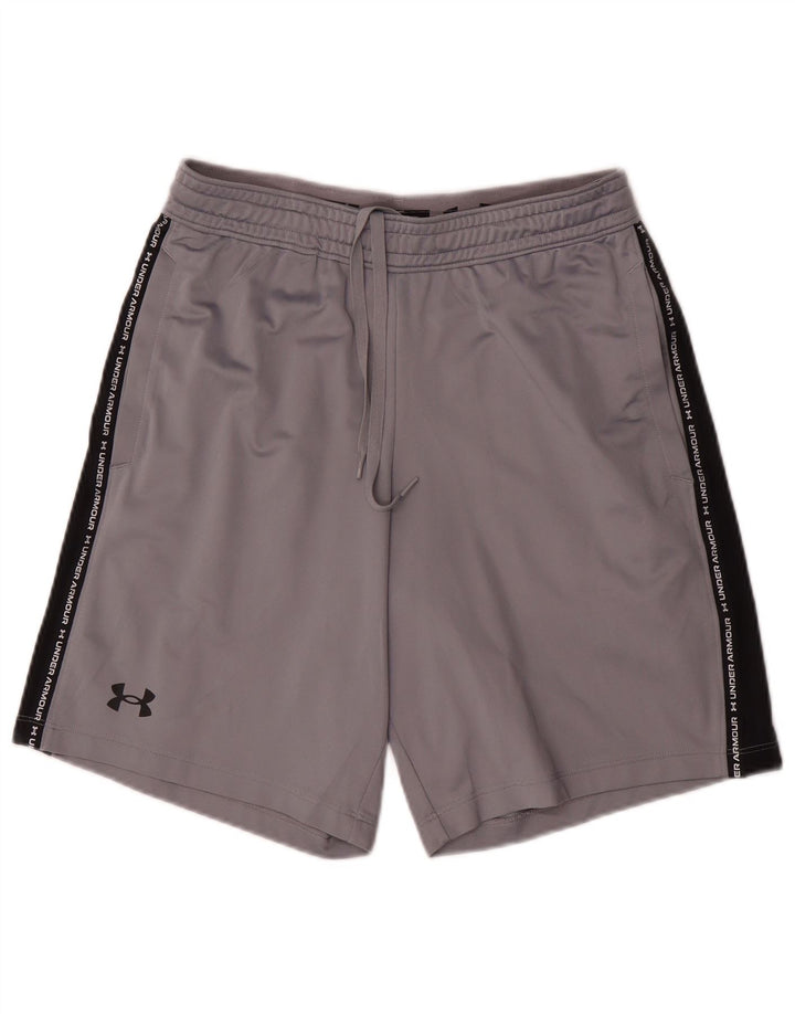 Under Armour Herre grafiske sportsshorts Medium Grå Colourblock Polyester