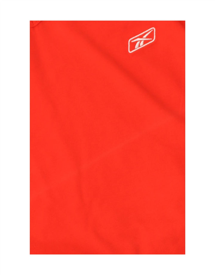 Reebok Dame T-Shirt Top UK 14 Stor Rød Bomuld
