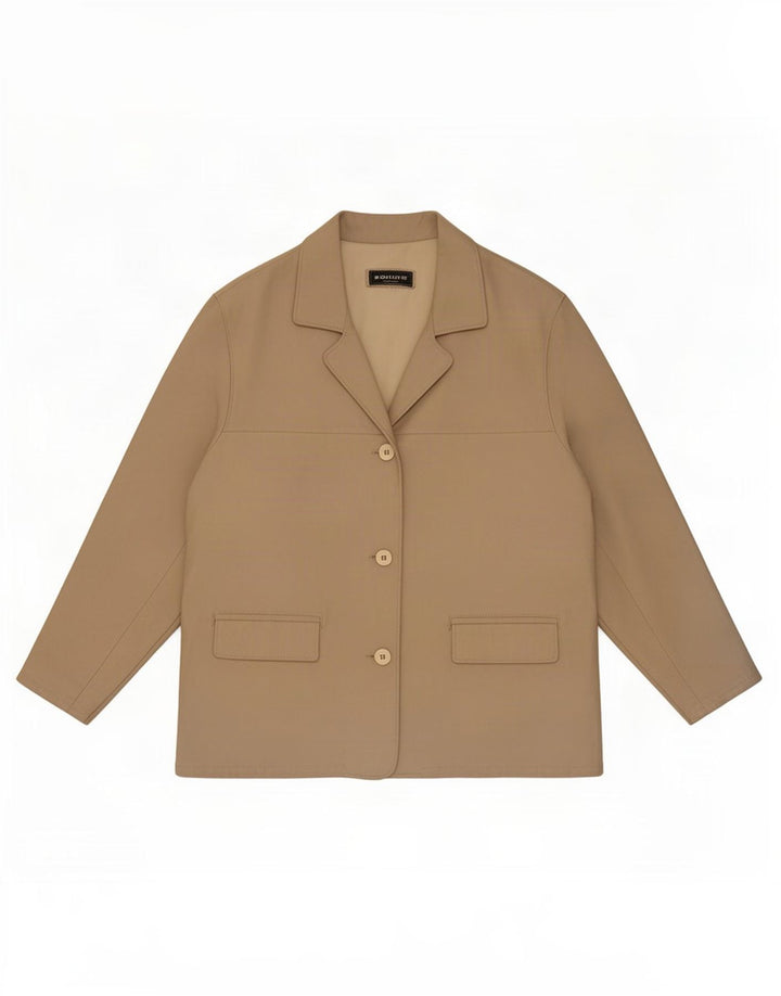 Equipe Dame Loose Fit Læderjakke IT 42 Medium Beige