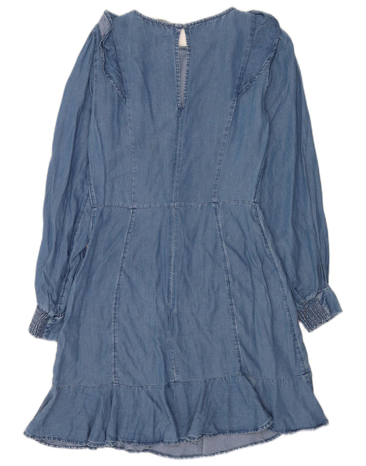 Oasis Dame Denim Kjole UK 8 Lille Blå Lyocell