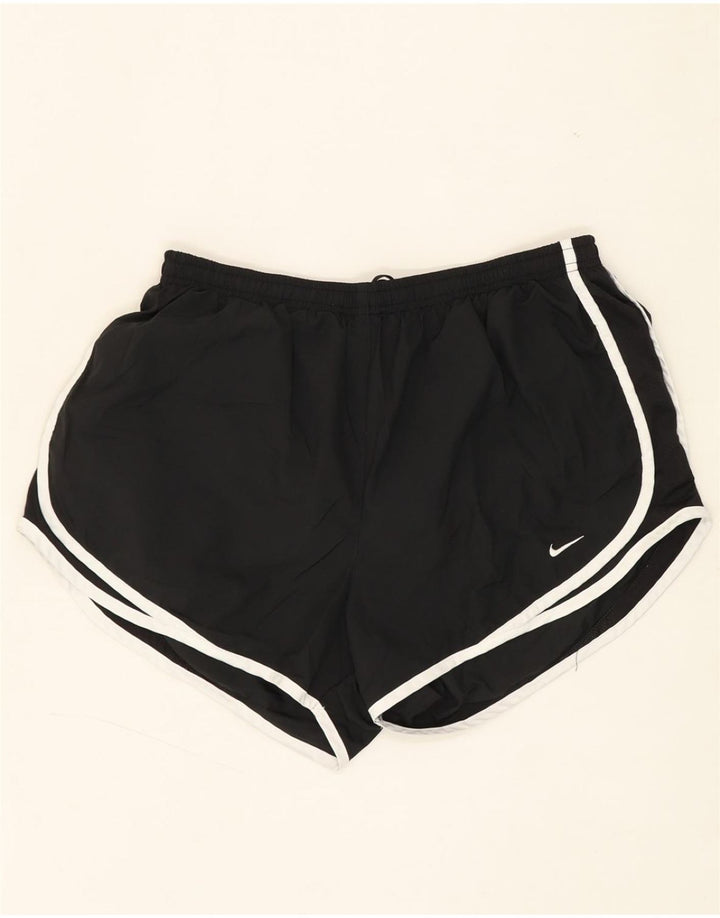 NIKE Womens Sport Shorts US 12/14 Large  Black Polyester Vintage Nike and Second-Hand Nike from Messina Hembry 