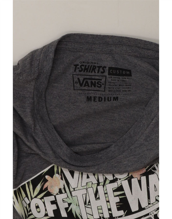 Vans Herre grafisk T-shirt Top Medium Grey Flecked Bomuld