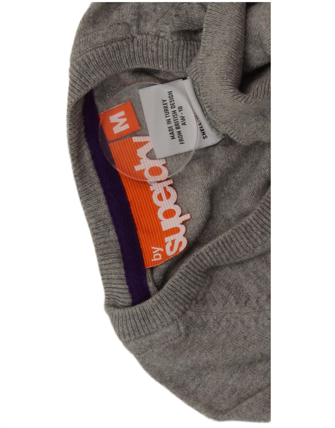 SUPERDRY Herre V-hals sweater mellemgrå bomuld
