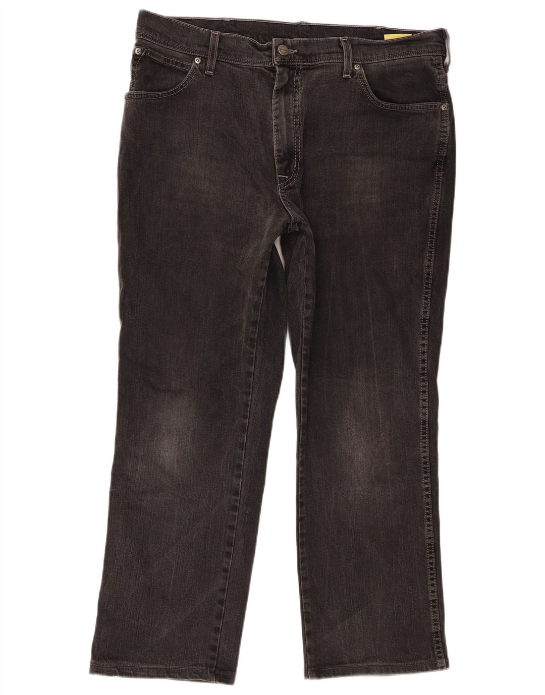 Wrangler Straight Jeans til mænd W38 L27 Grå bomuld
