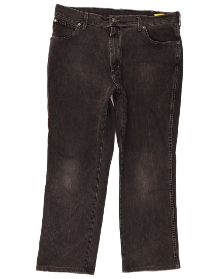 Wrangler Straight Jeans til mænd W38 L27 Grå bomuld