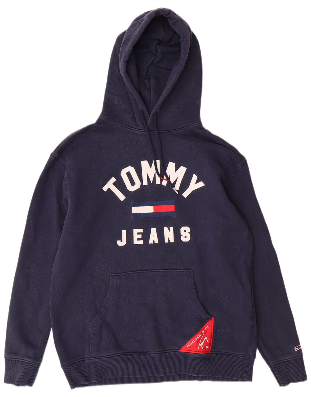 Tommy Hilfiger Grafisk hættetrøje til mænd mellem marineblå bomuld