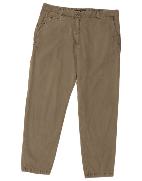 Marks & Spencer Dame Crop Slim Chino Bukser UK 14 Large W32 L26 Khaki