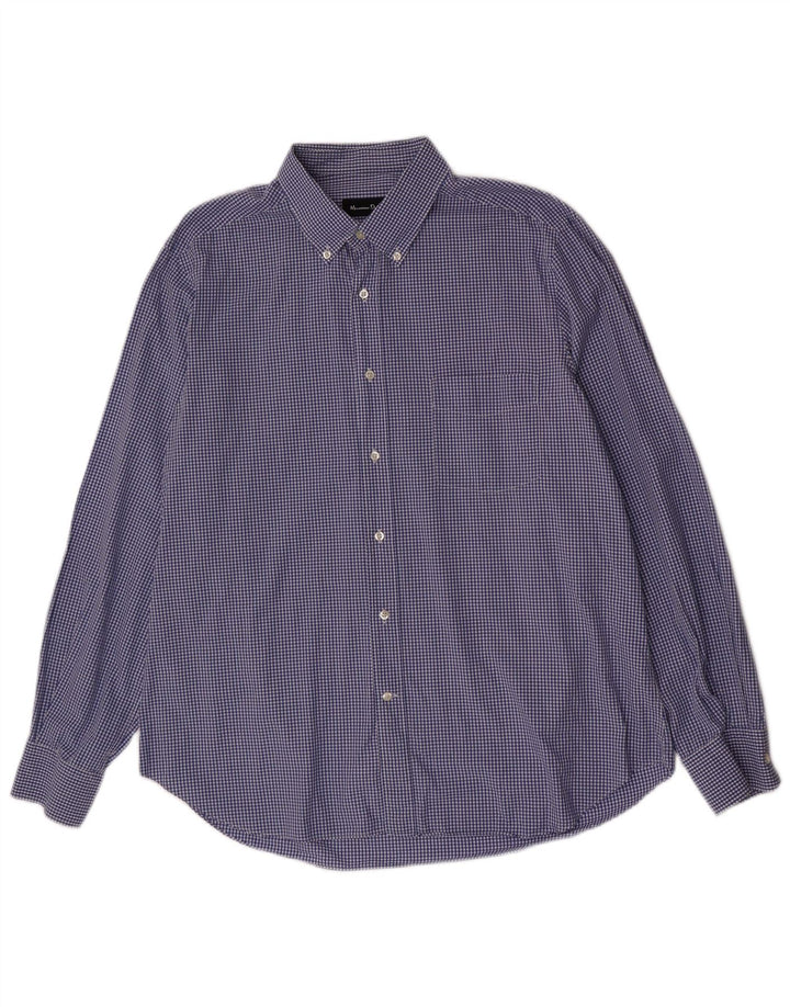 Massimo Dutti Herreskjorte 2XL Blå Gingham Bomuld