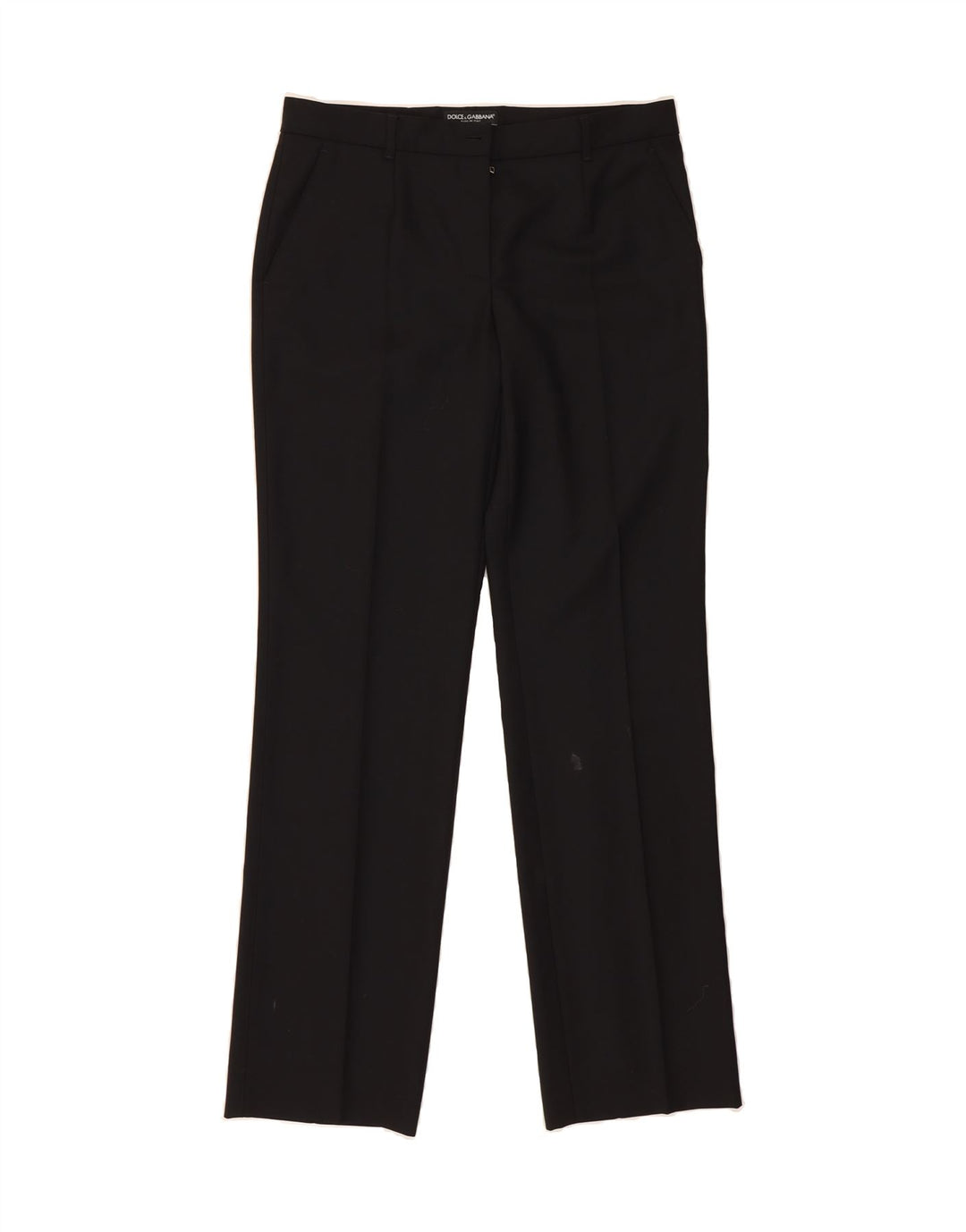 DOLCE & GABBANA Womens Straight Chino Trousers IT 44 Medium W34 L34 Black Vintage Dolce & Gabbana and Second-Hand Dolce & Gabbana from Messina Hembry 