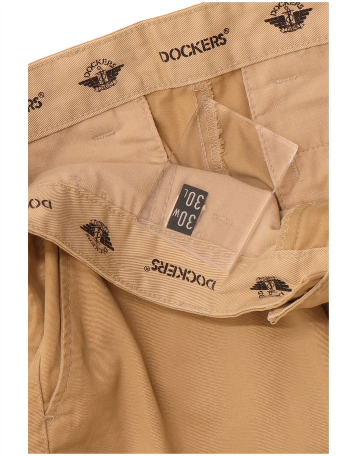 Dockers Straight Chino-bukser til mænd W30 L30 Beige Bomuld