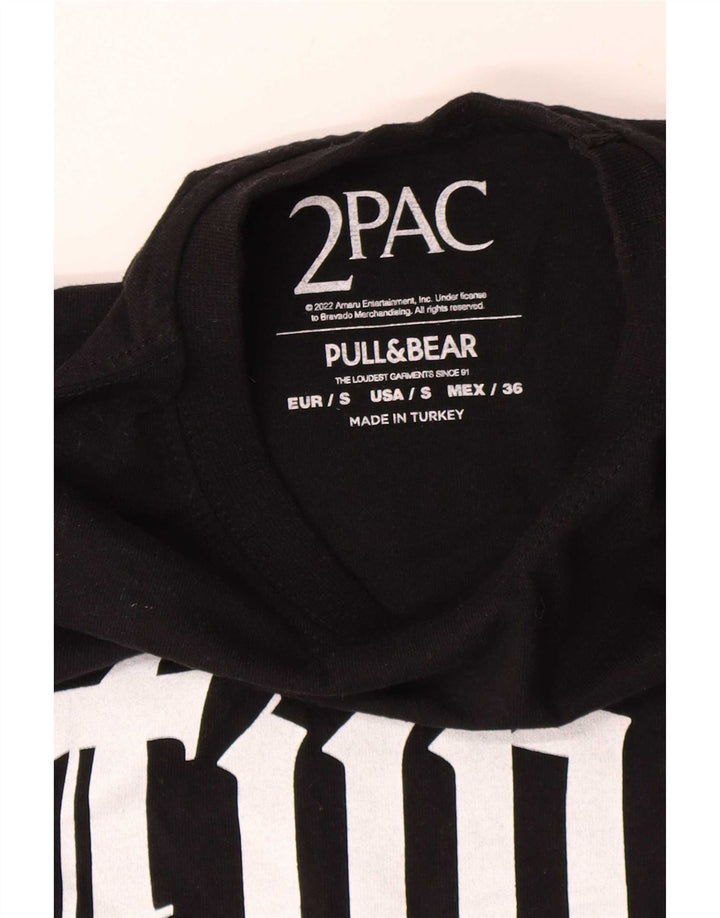 Pull & Bear Herre 2 Pac Grafisk T-Shirt Top Lille Sort