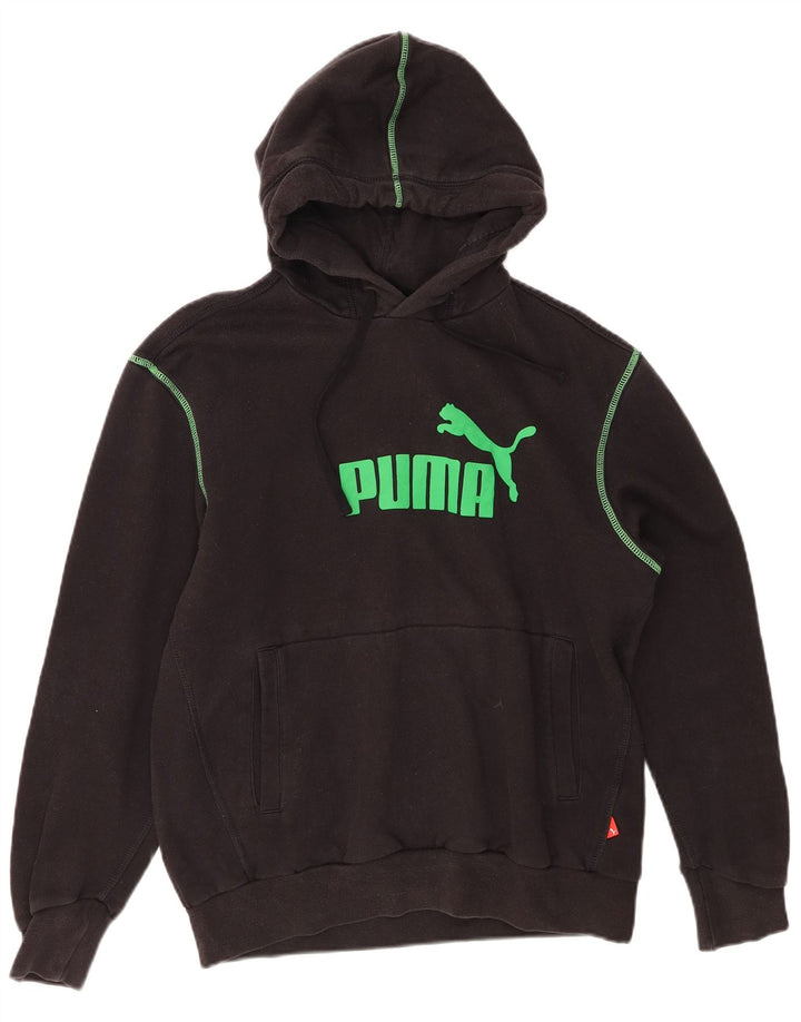 PUMA Mens Graphic Hoodie Jumper Medium Black