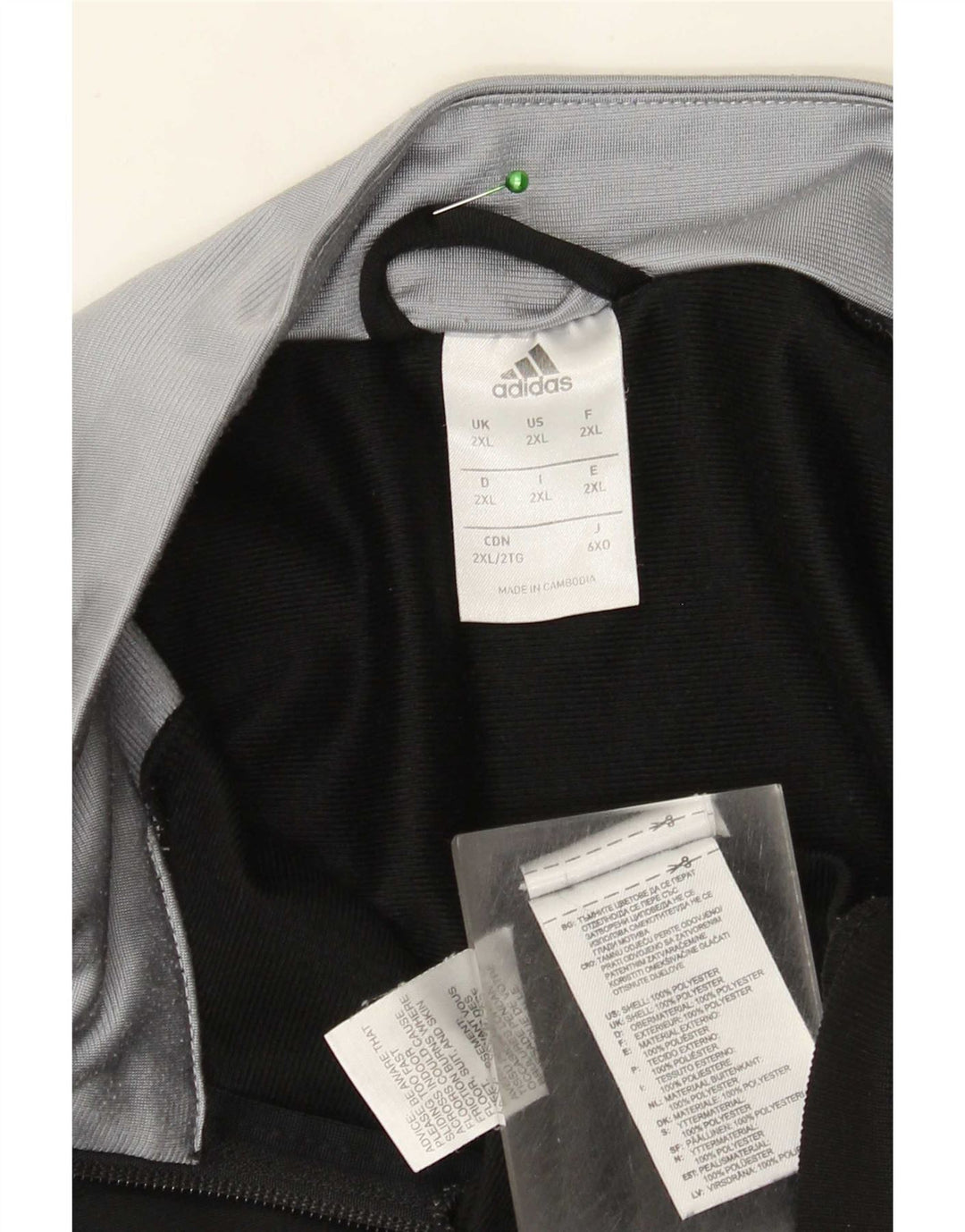 Adidas Træningsdragt til mænd Top jakke 2XL Sort Colourblock Polyester