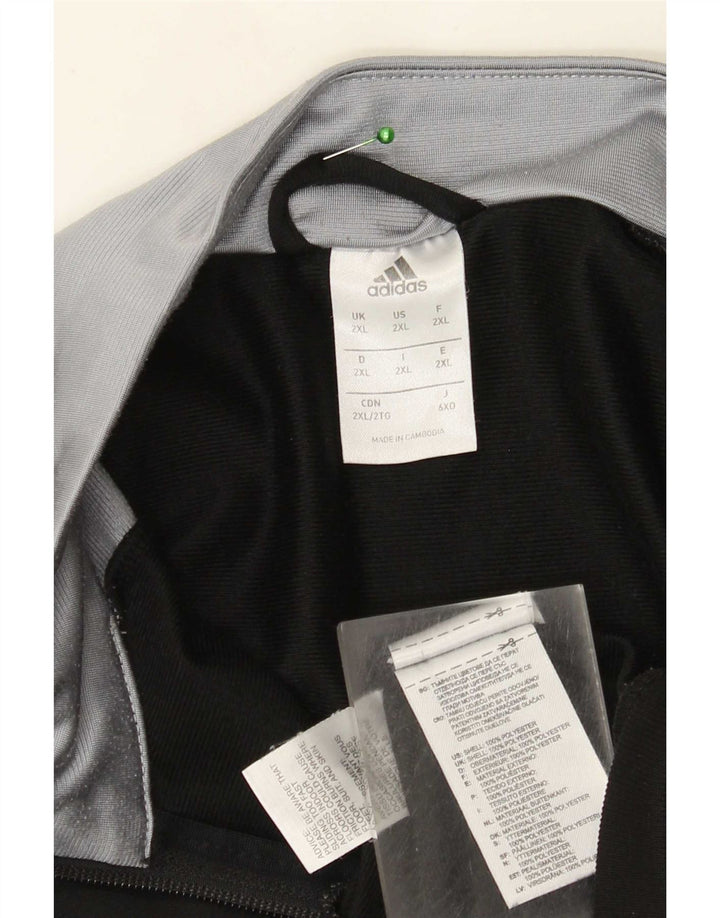 Adidas Træningsdragt til mænd Top jakke 2XL Sort Colourblock Polyester