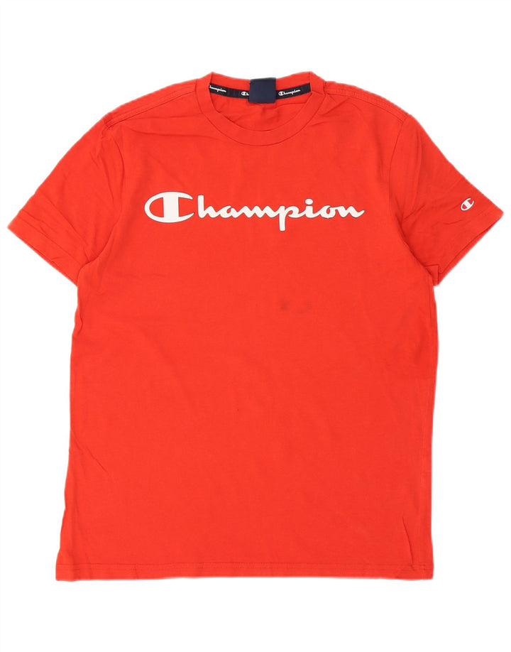 Champion Herre Grafisk T-Shirt Top XS Rød