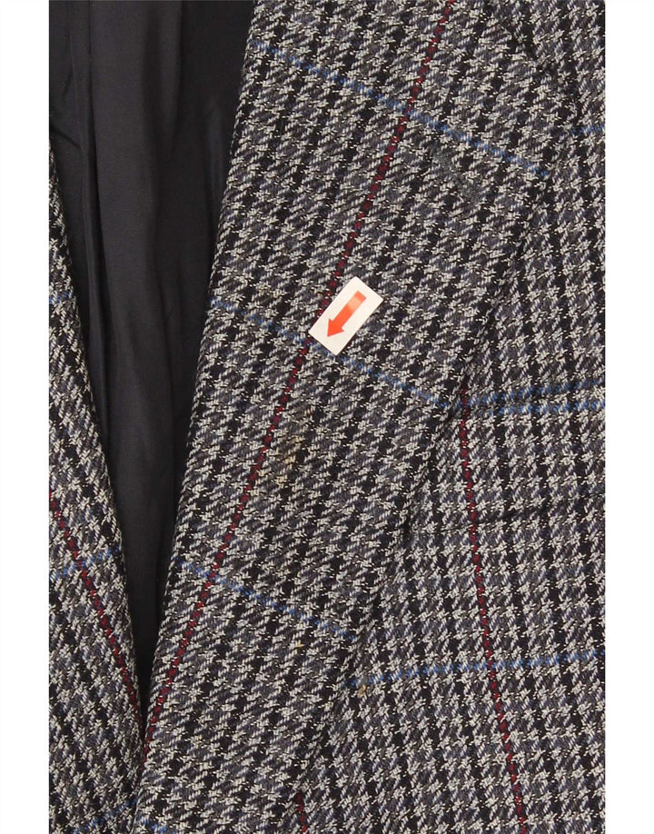 WESTBURY Mens By C&A Blazer Jacket UK 40 Large Grey Houndstooth Classic