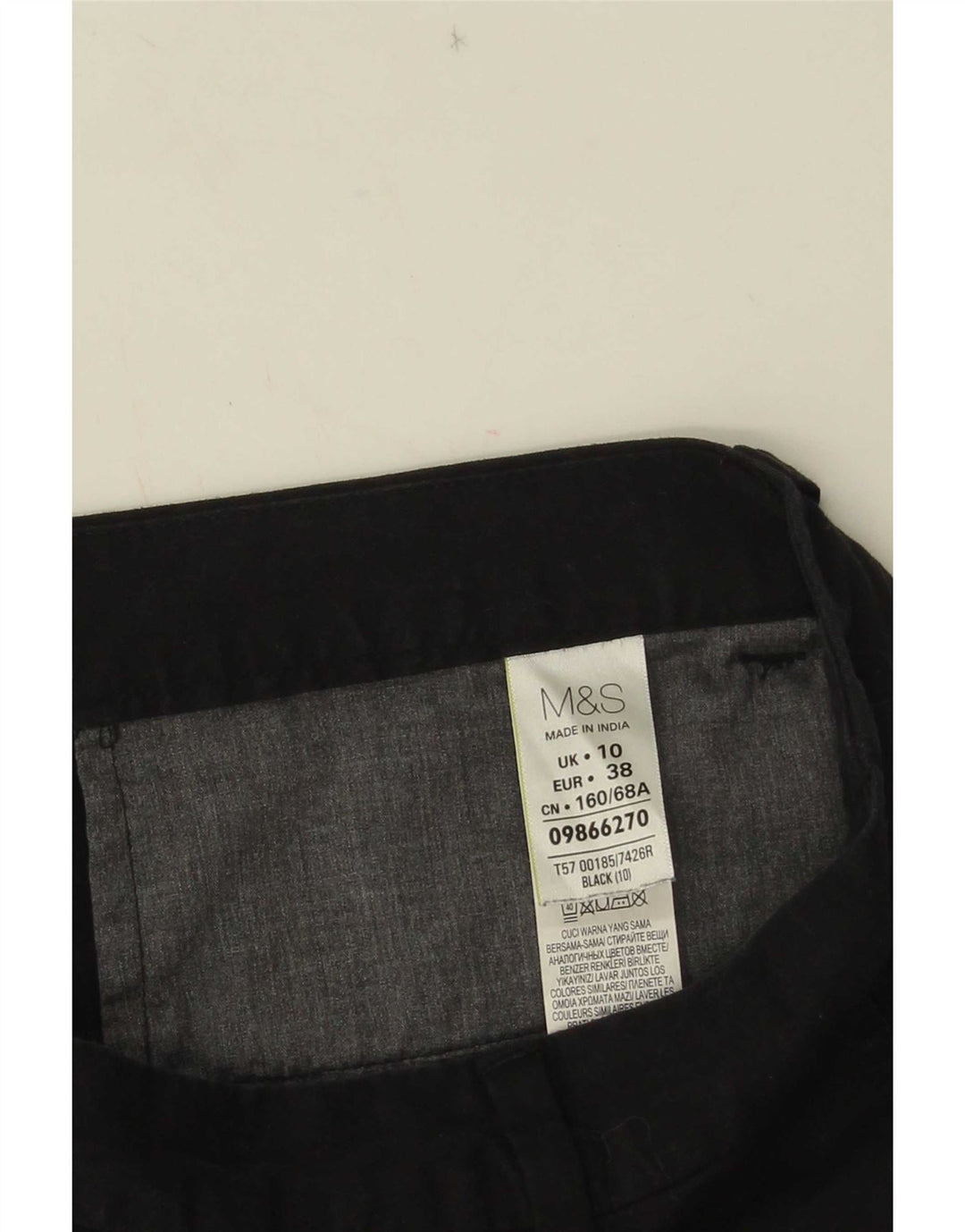 Marks & Spencer Chino Shorts til kvinder UK 10 Small W30 Black Bomuld