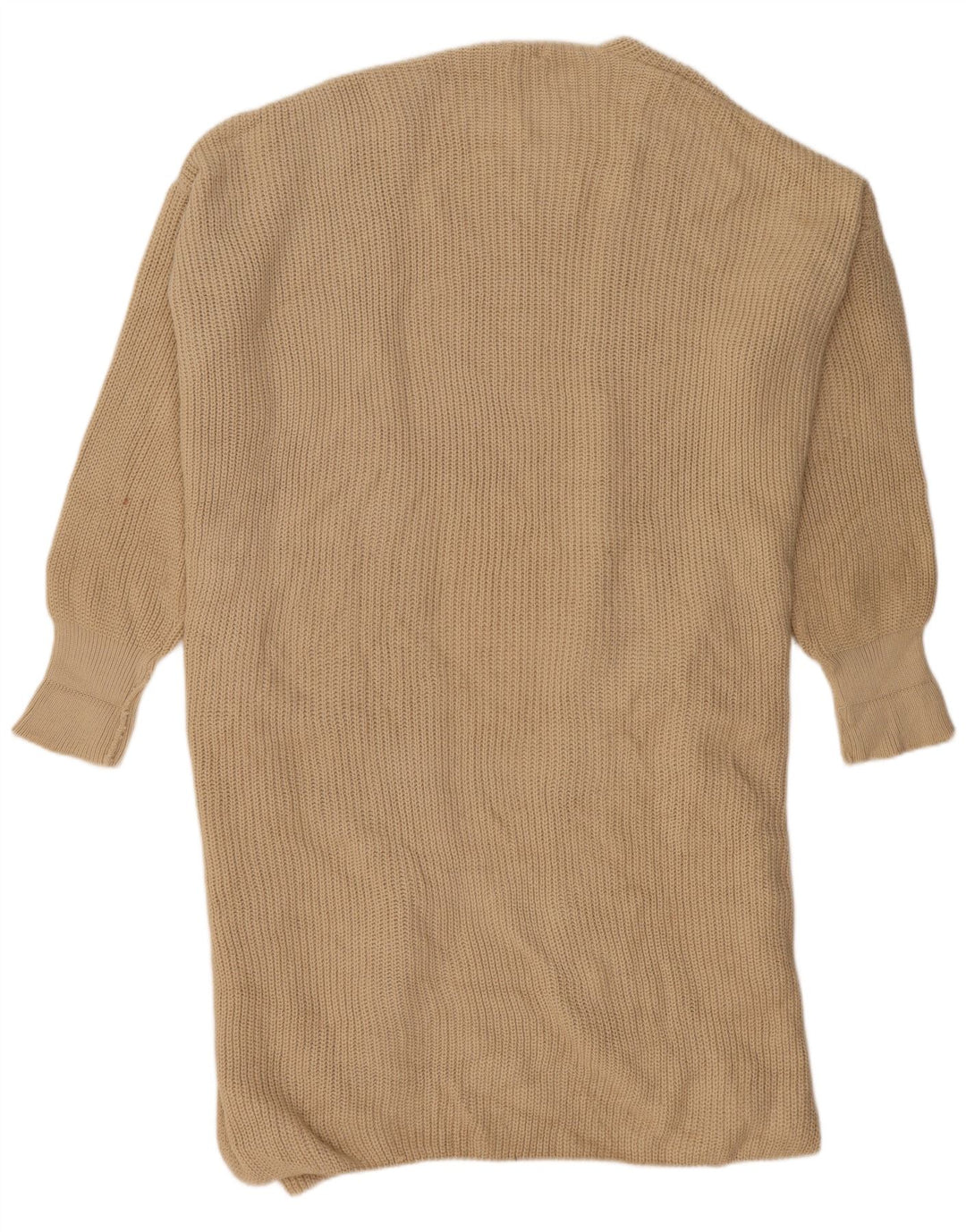 Topshop Dame Oversized Longline Open Cardigan Sweater UK 14 Medium Beige