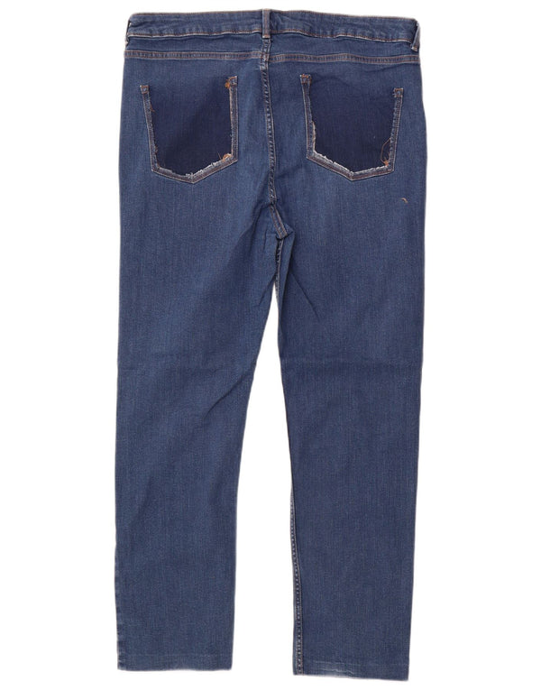 Marks & Spencer lige damejeans UK 18 XL W36 L28 blå bomuld
