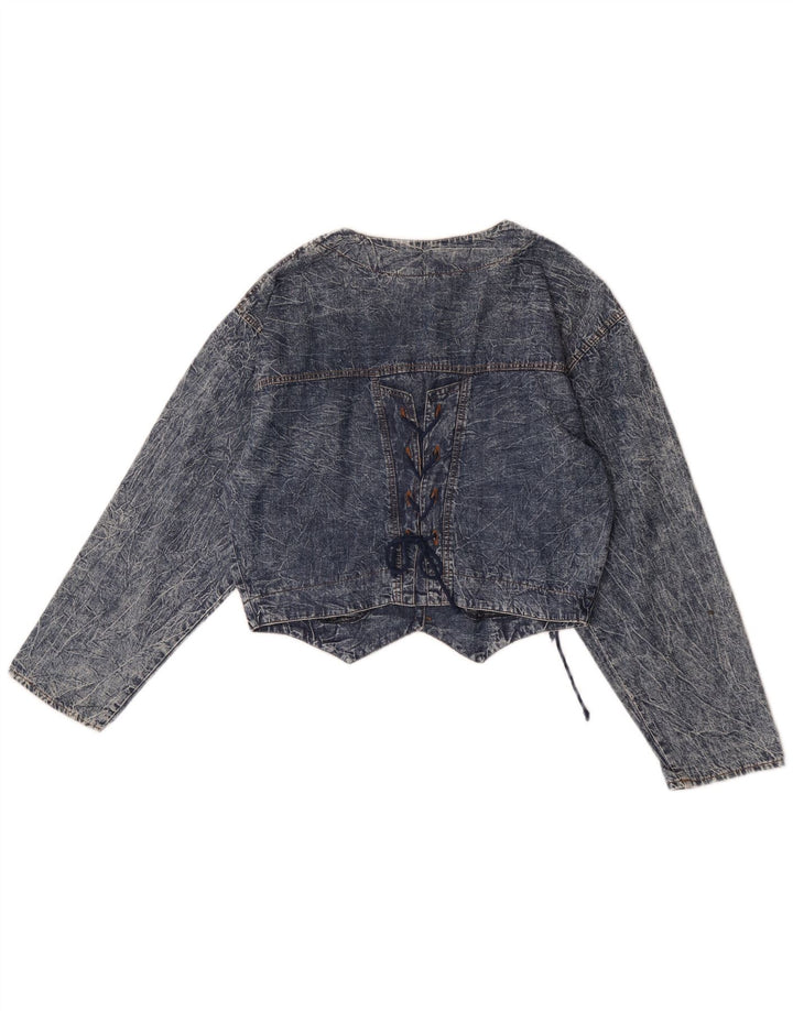 Canda Girls Crop denimjakke 15-16 år blå bomuld