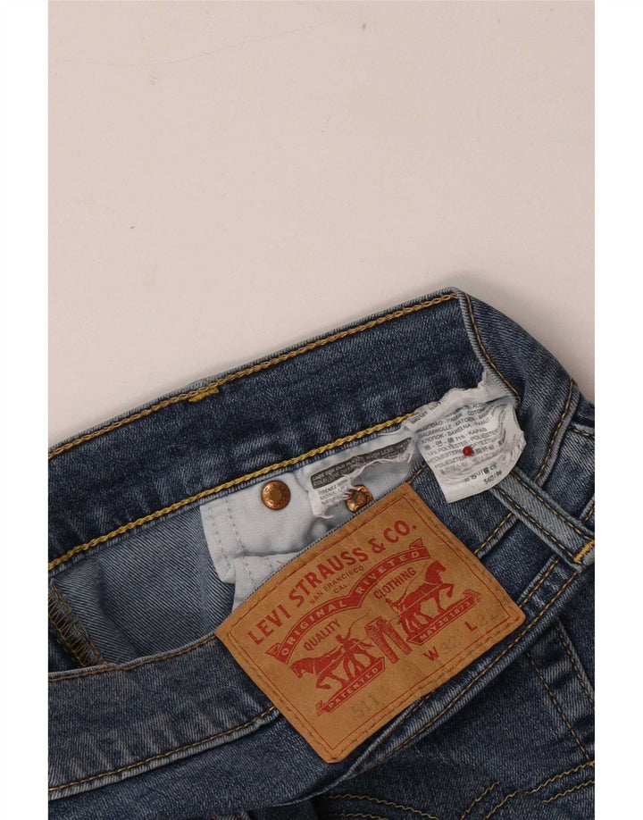 Levi's Herre 511 Slim Jeans W32 L29 Blå Bomuld