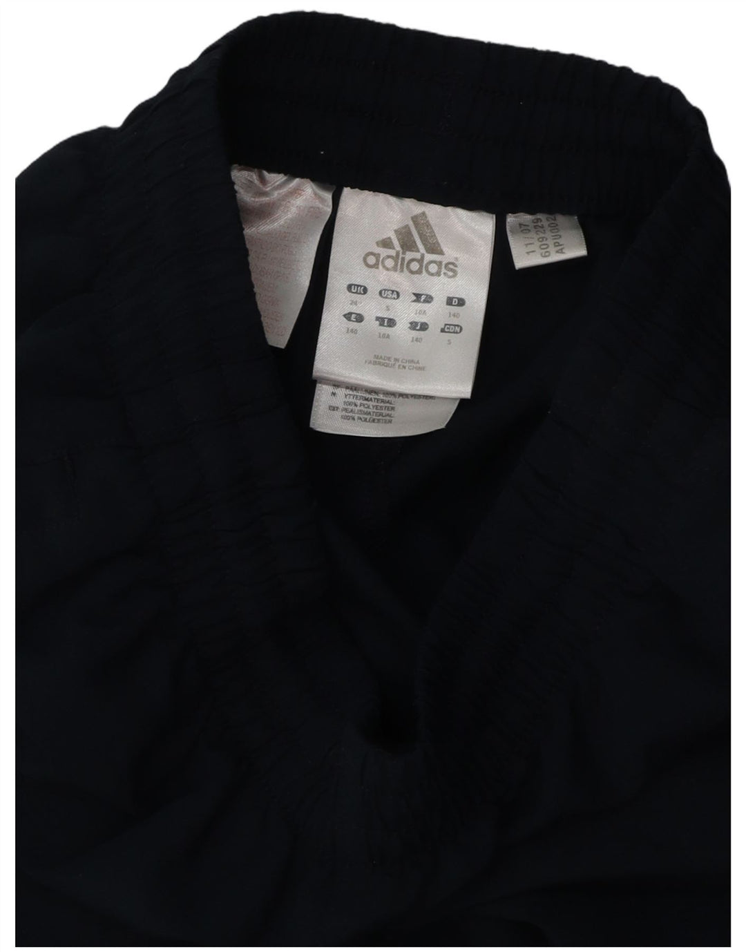 Adidas pigetræningsbukser 9-10 år marineblå polyester