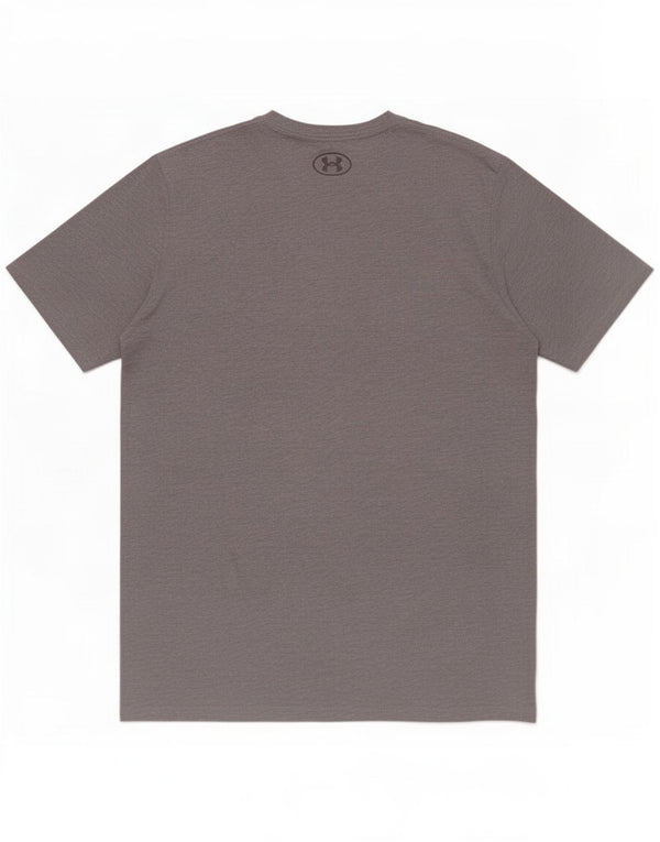 Under Armour Herre Heat Gear Grafisk T-shirt Top Medium Grey Flecked Bomuld