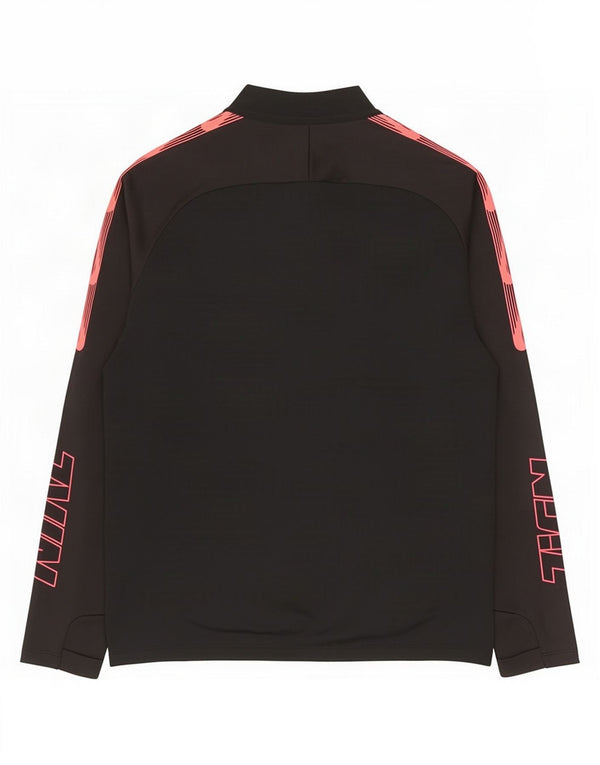 Nike Herre Dri Fit Pullover med lynlås-hals Træningsdragt Top Medium Sort Colourblock