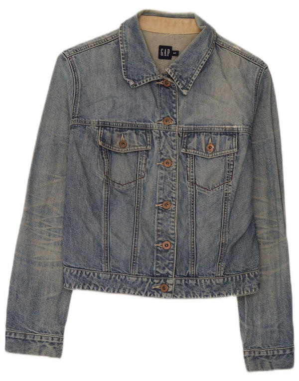 Gap Womens Crop denimjakke UK 10 Small Blue Cotton